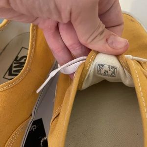 Lightly Worn Mustard Yellow Vans Size W 10.5
